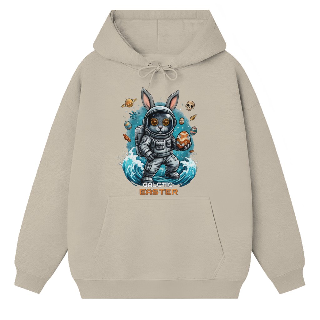 Astronaut Easter Bunny Hoodie – Easter Gift for Kids & Adults Funny Sci-Fi - front view