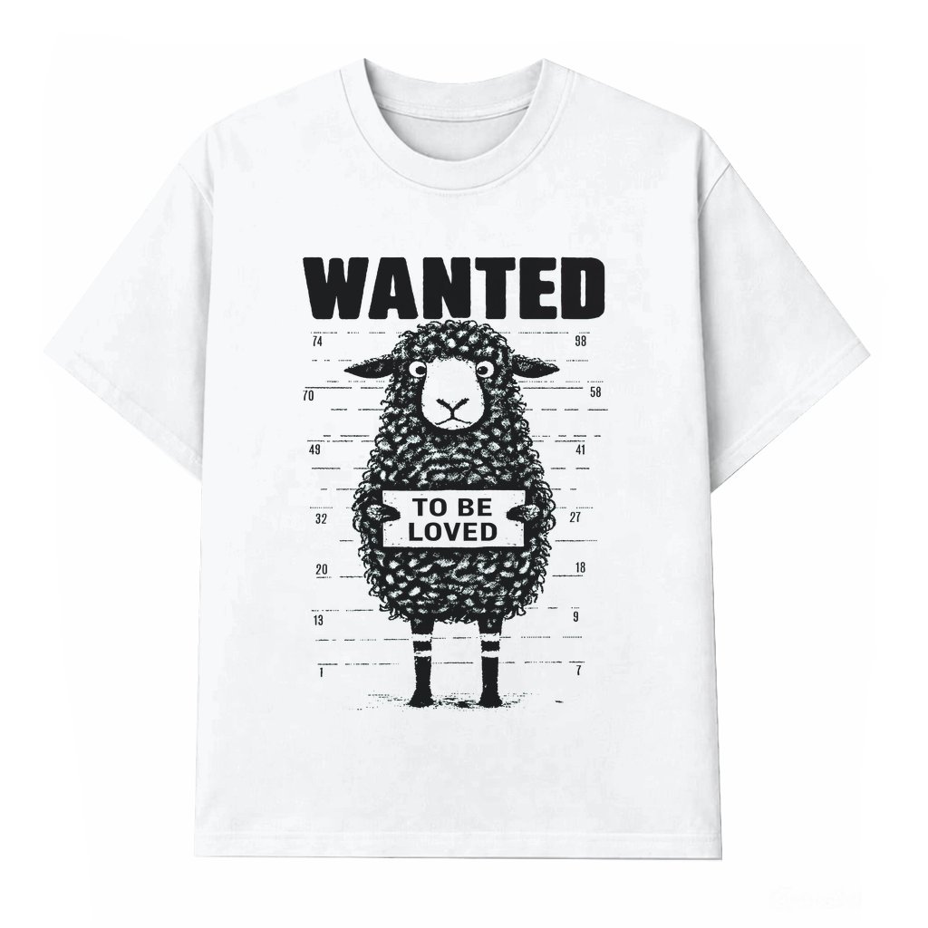 Wanted To Be Loved T-shirt – Valentine's Day Christian Gift Retro Lamb Graphic - front view