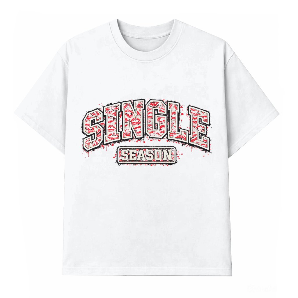 Red Lips & Hearts Graffiti T-shirt – Valentine's Day Gift Retro - front view