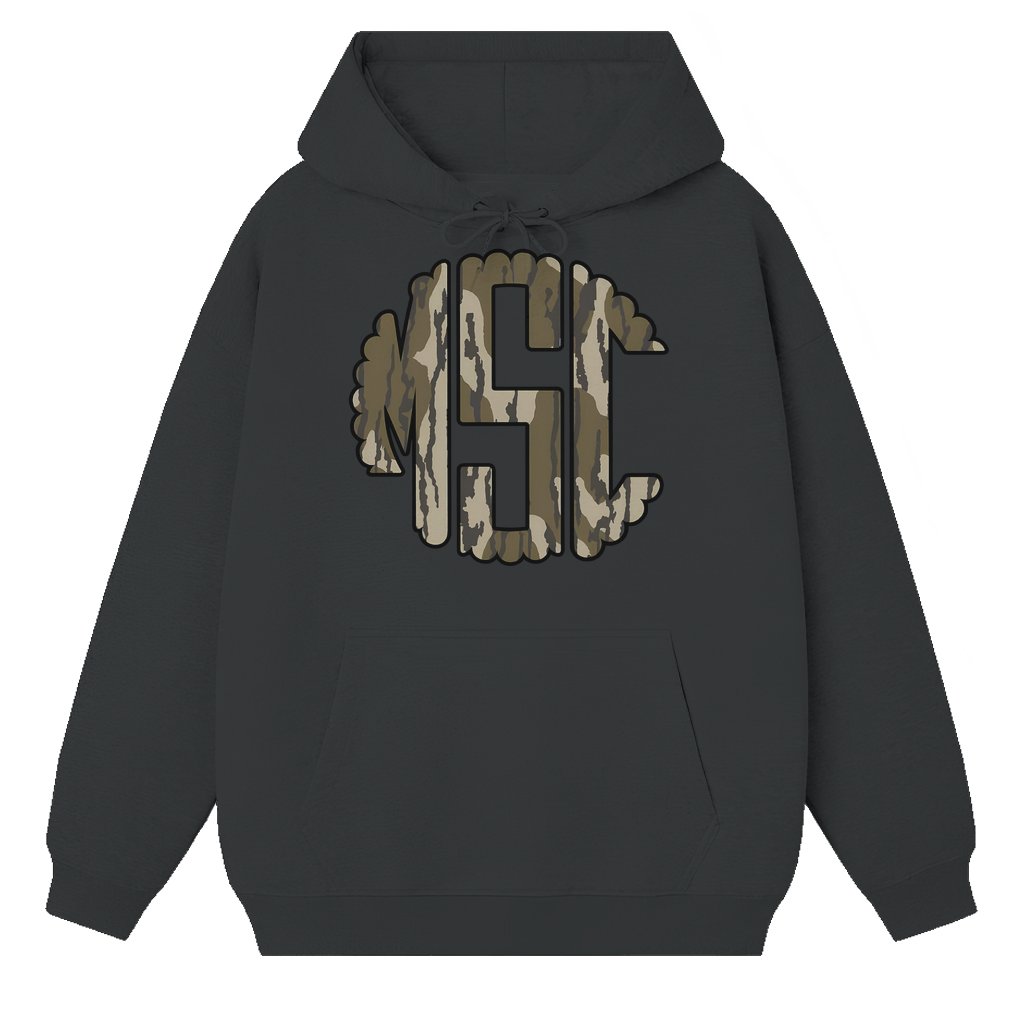 Bold Camouflage Monogram Hoodie – Personalized Gift for Men - front view
