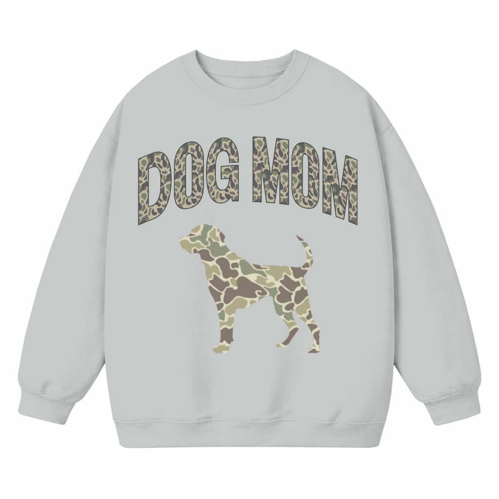 Dog Mom Camo Sweatshirt – Gift for New Dog Mom - front view