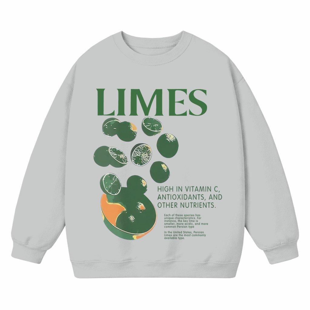 Lemon Limes Fruit Sweatshirt – Unisex Gift Vintage Retro - front view