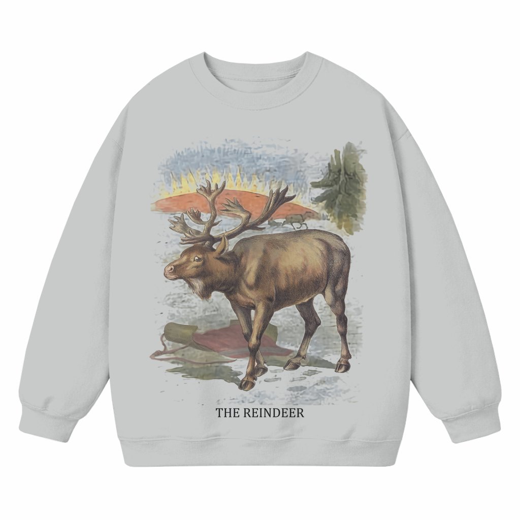 Vintage Reindeer Daddy and Me Sweatshirt – Christmas Gift for Dad - front view