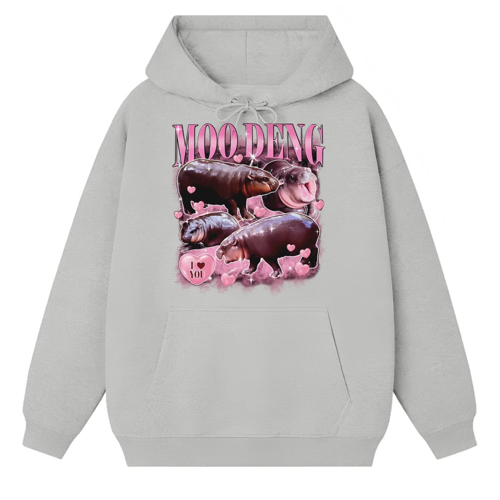Hippo Meme Hoodie – Birthday Gift for Animal Lover Vintage Retro Funny - front view