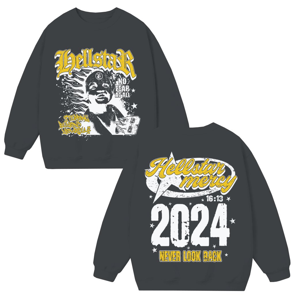 Kindness Flame Character Sweatshirt – Gift Vintage Pattern 2 Sided Print - front view