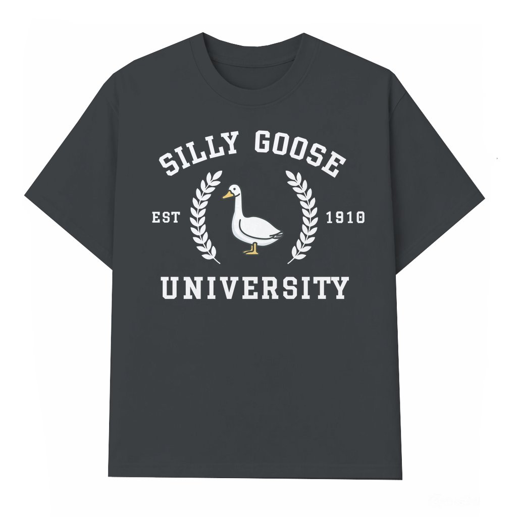 Silly Goose University T-shirt – Funny Gift for Student Vintage - front view