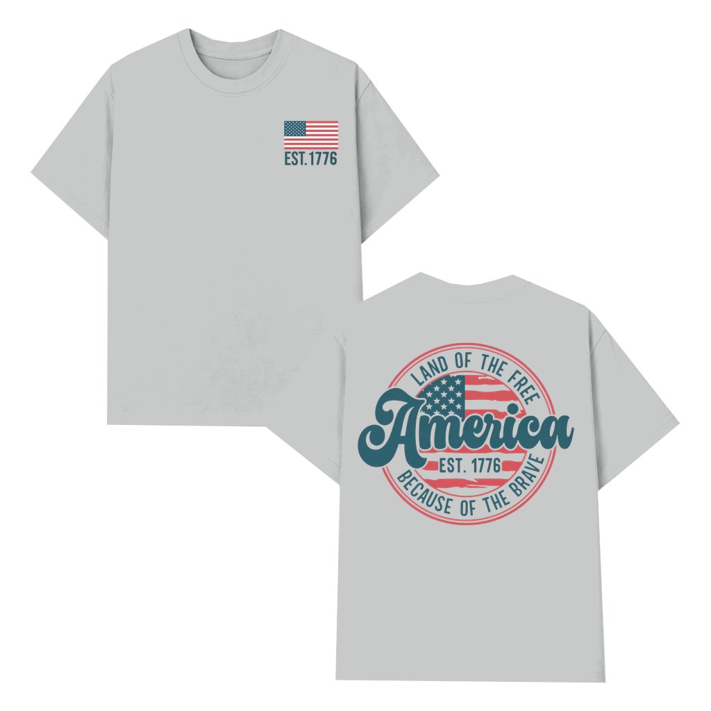 Vintage American Flag T-shirt – 4th of July Patriotic Gift for Men - front view