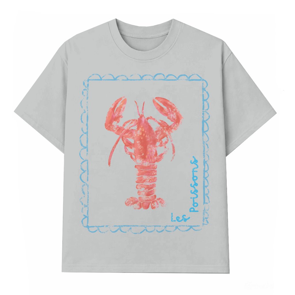 Vintage Sea Lobster T-shirt – Nautical Gift for Fisherman - front view