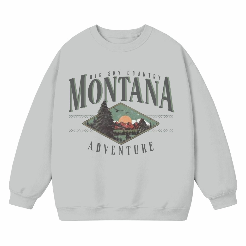 Vintage Big Sky Country Montana Sweatshirt – Mountain Gift for Men & Women - front view