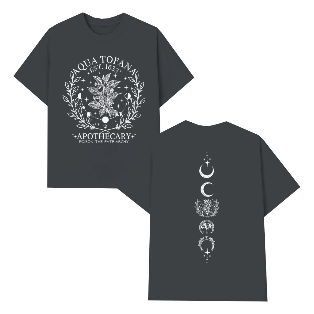 Vintage Aqua Tofana T-shirt Gift for Her – Poison The Patriarchy Funny Feminist Witchy - front view