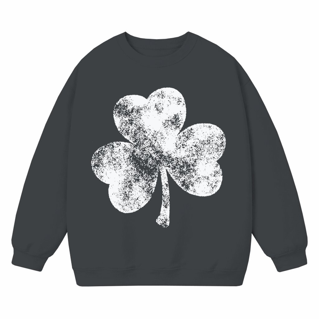 Vintage Shamrock Sweatshirt – St Patrick's Day Gift for Him Her - front view
