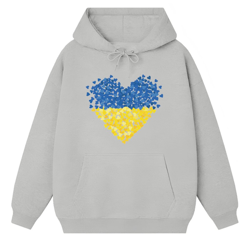 Vintage Ukraine Flag Hoodie – Stand with Ukraine Gift - front view