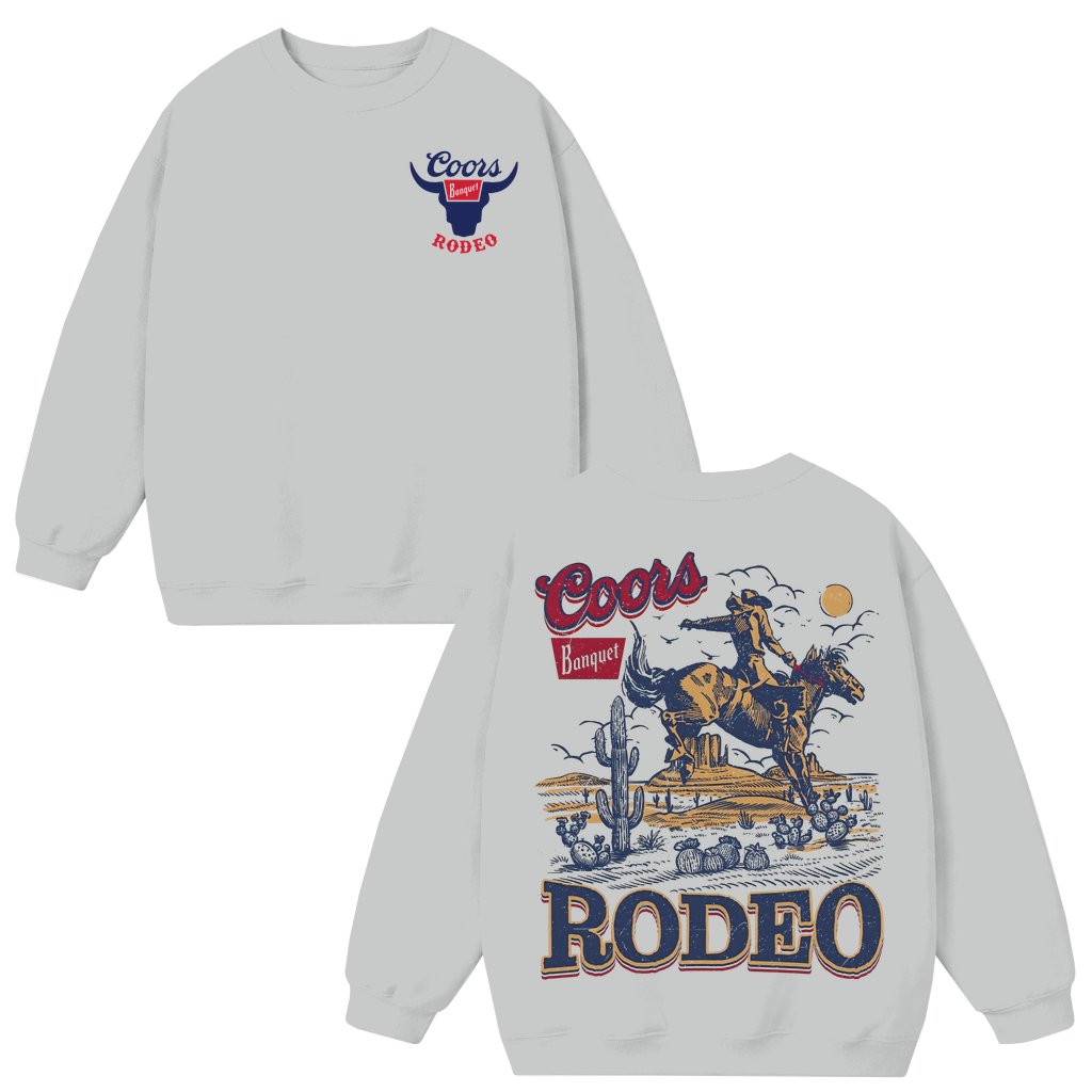 Vintage 2 Sided Print Sweatshirt – Summer Unisex Gift Classic - front view