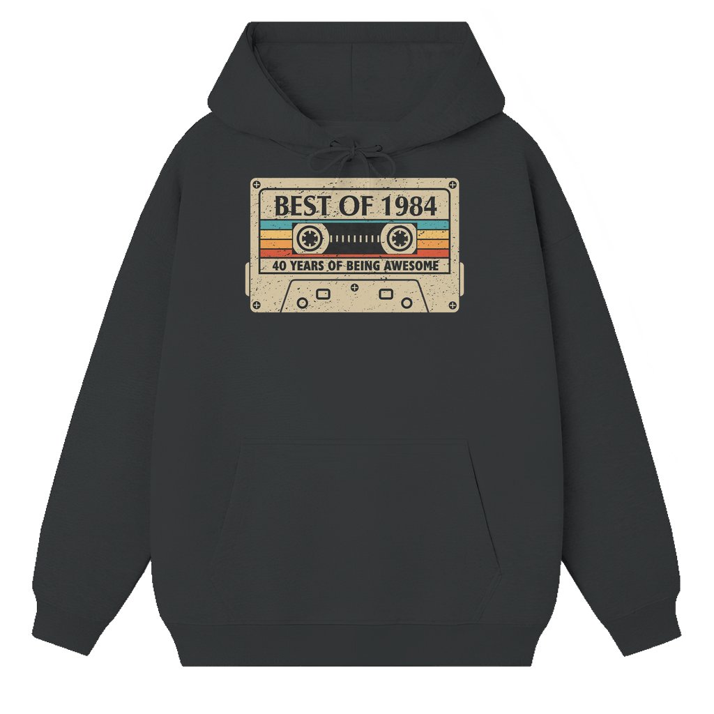 1984 Vintage Hoodie – 40th Birthday Gift for Men and Women - front view