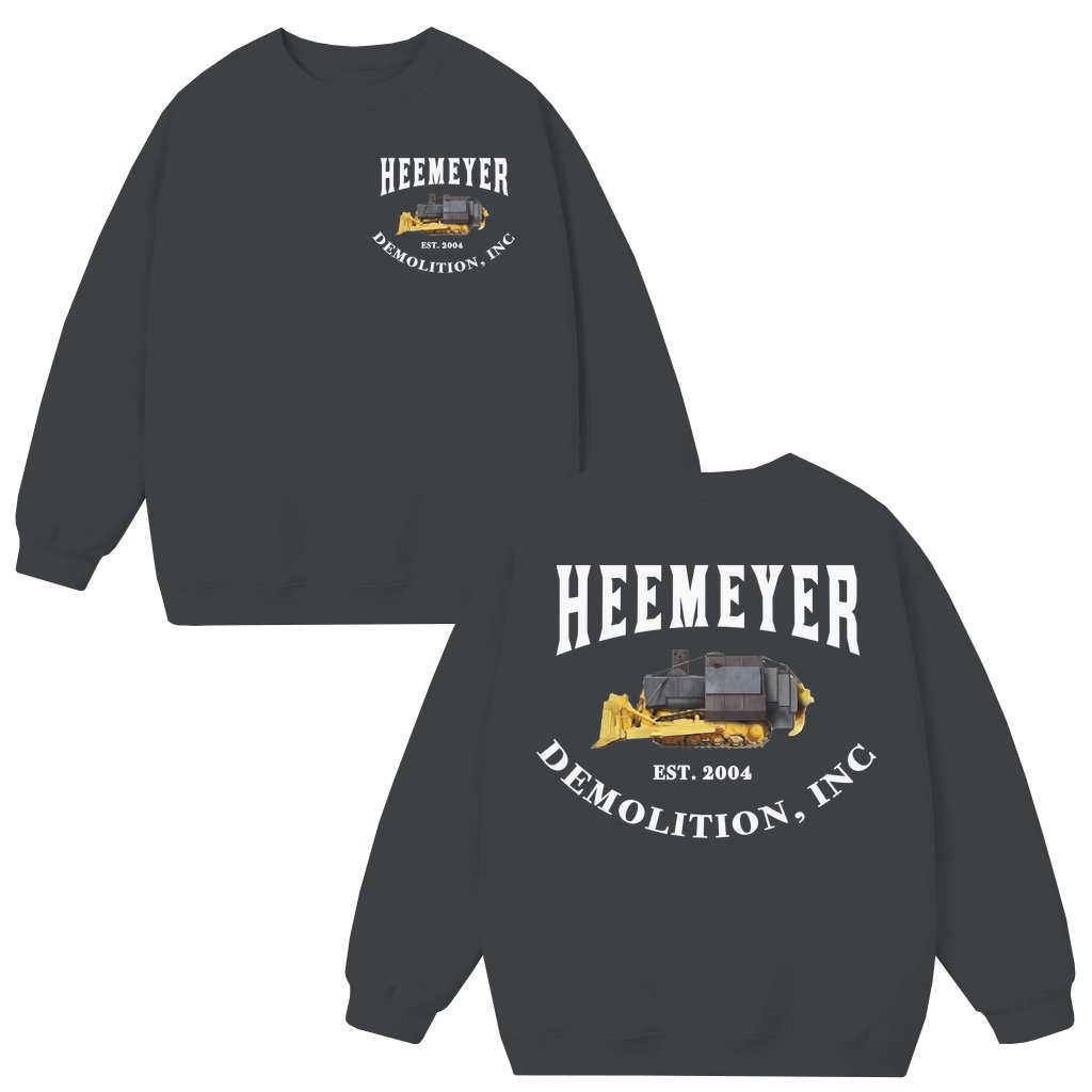 Vintage Demolition Dozer Sweatshirt – Blue Collar Birthday Gift for Him Heavy Equipment - front view