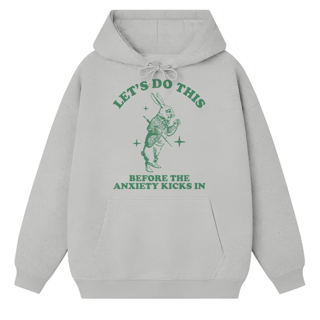 Before The Anxiety Kicks In Hoodie – Mental Health Gift Funny Sarcastic Vintage - front view