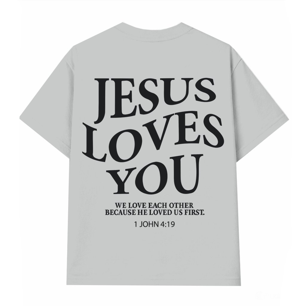 Letter Cross T-shirt – Birthday Gift for Men Streetwear Drop Shoulder - front view