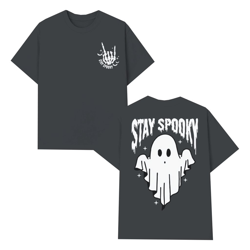 Spooky Skeleton T-shirt – Halloween Gift Streetwear 2 Sided Print - front view