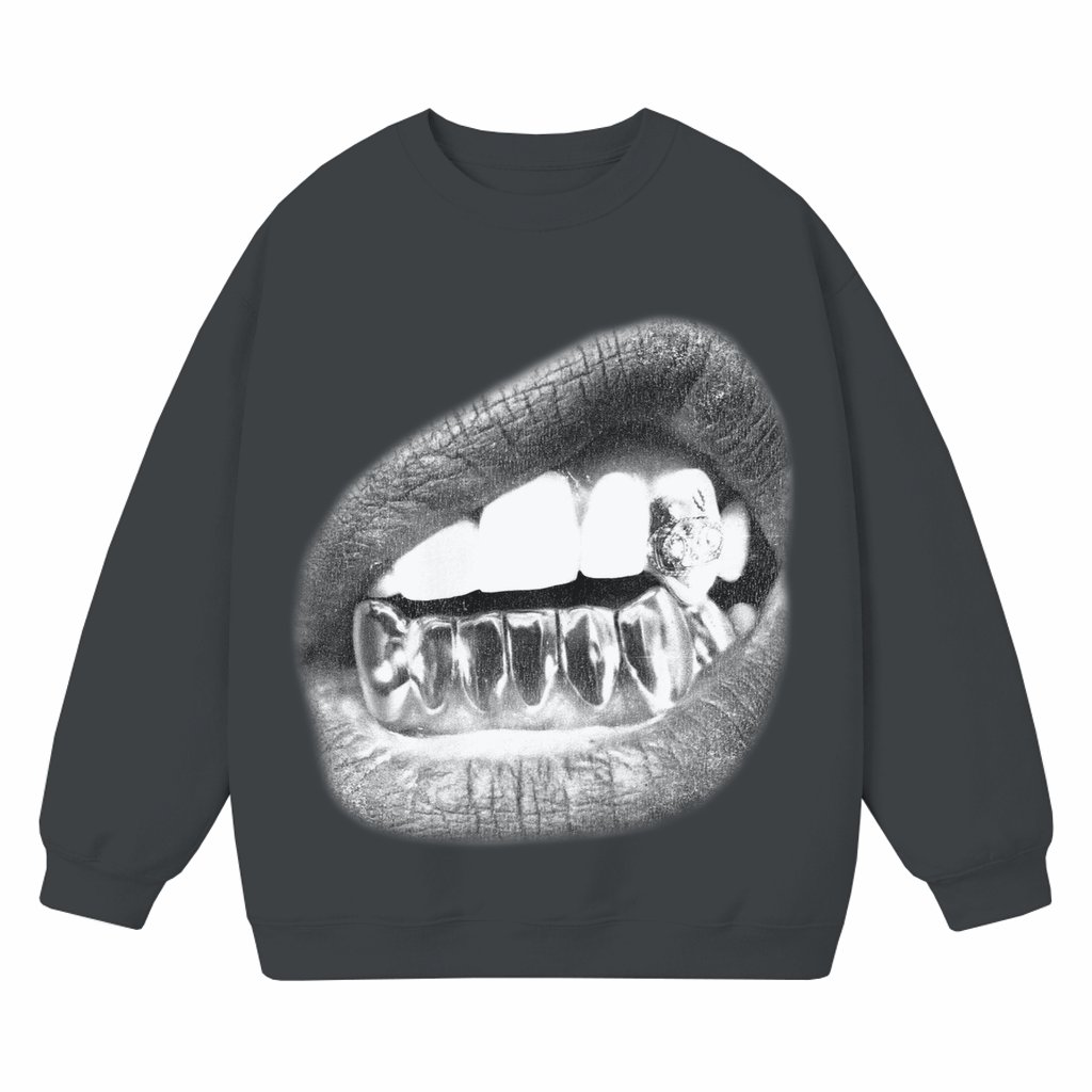 Grillz Sweatshirt – Birthday Gift for Men Women Streetwear Trendy - front view