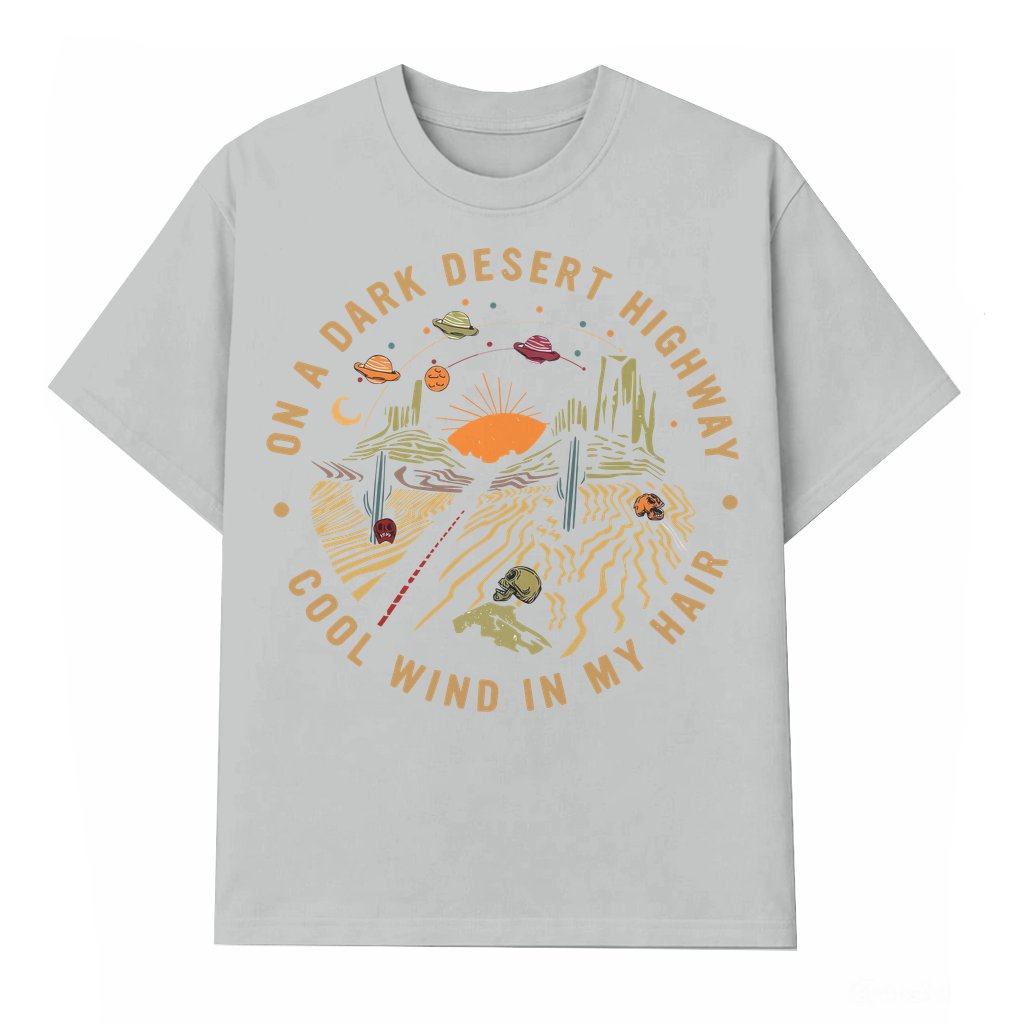 Desert Highway T-shirt – Gift for Men Women Adventure Travel Hiking Camping - front view
