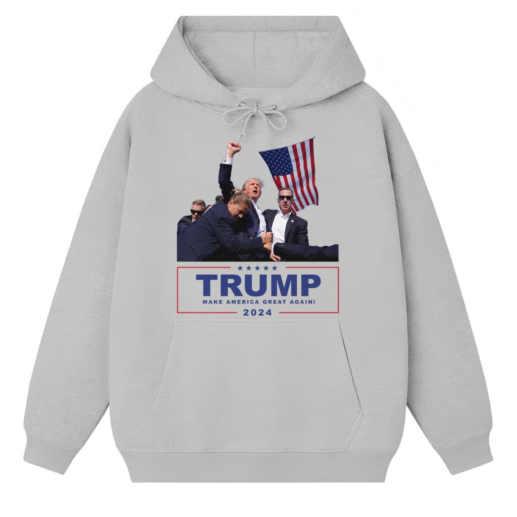 Motivational Never Give Up Hoodie – Streetwear Gift for Men - front view
