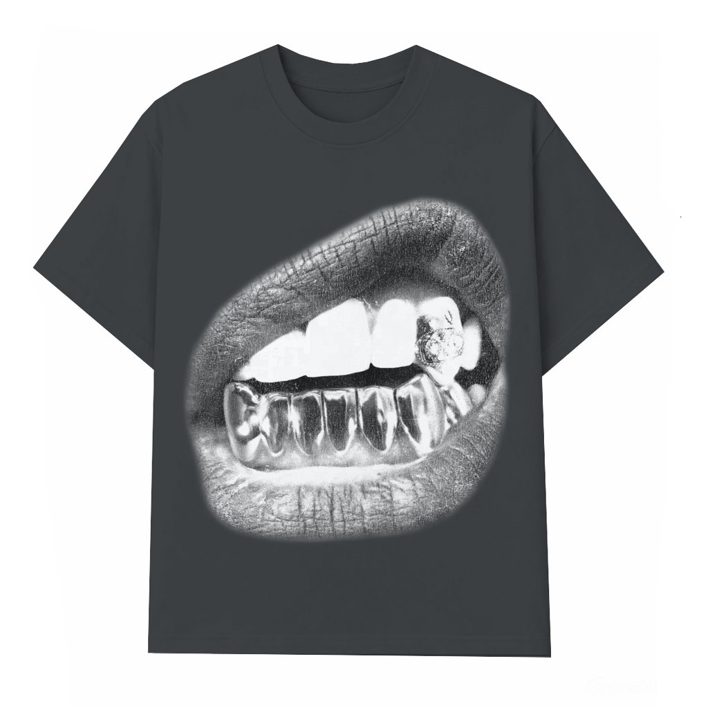 Grillz T-shirt – Gift for Men Trendy Streetwear Graphic - front view
