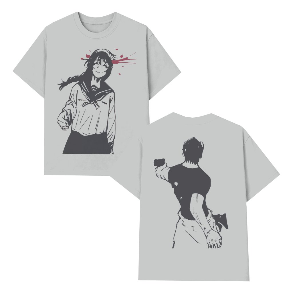 Anime Manga T-shirt – Birthday Gift for Men Streetwear 2 Sided Print - front view
