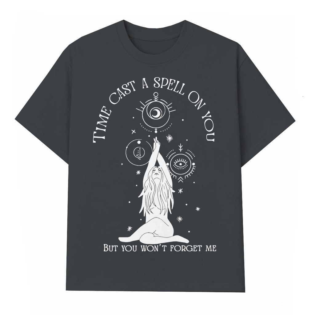Witchy Time Cast A Spell T-shirt – Gift for Her Magical Streetwear - front view