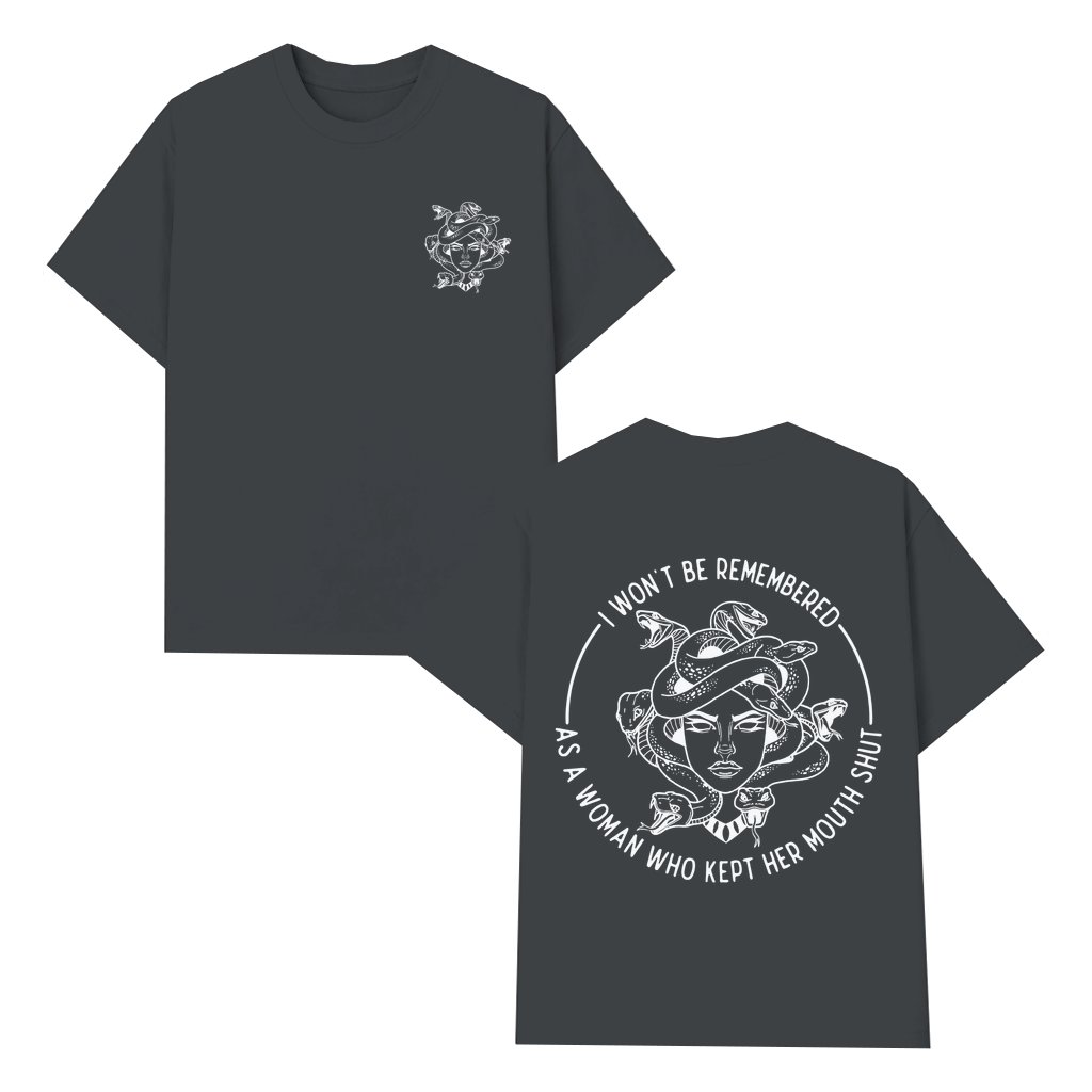Feminist Empowerment Medusa T-shirt – Gift for Women Bold Statement - front view