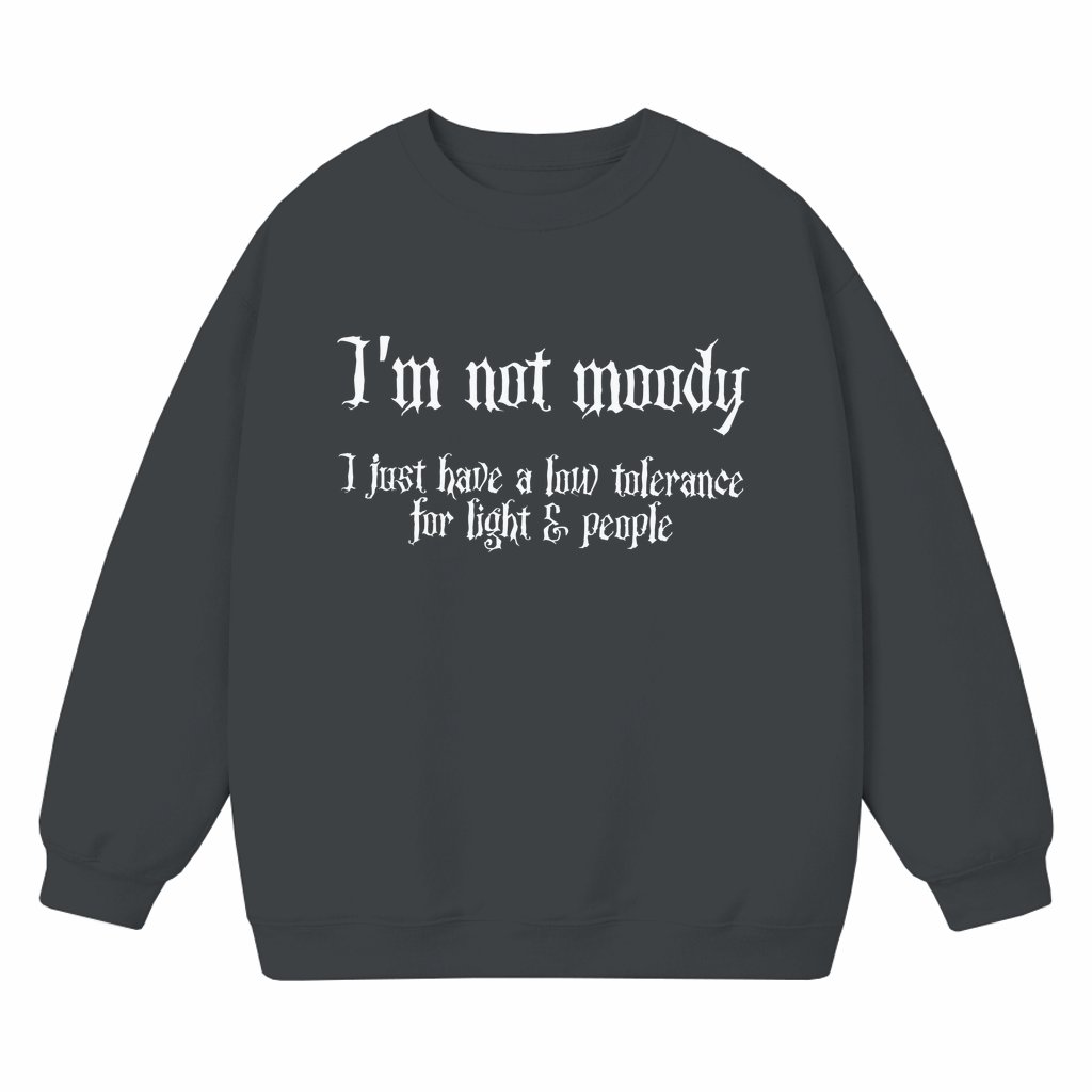 Gothic Black Witchy Sweatshirt – Gift for Emo Lover Oversized Edgy - front view