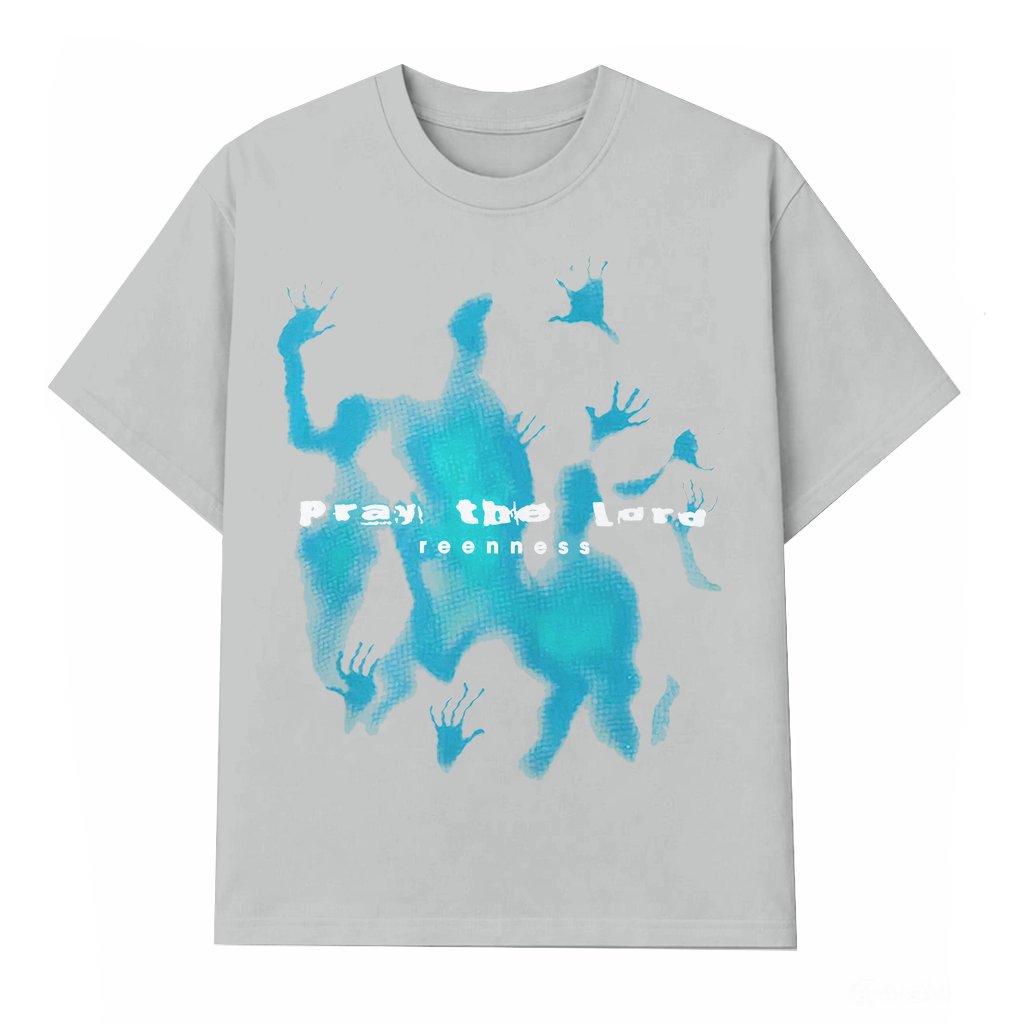 Abstract Shadow Print T-shirt – Birthday Gift for Him Trendy Streetwear Casual - front view