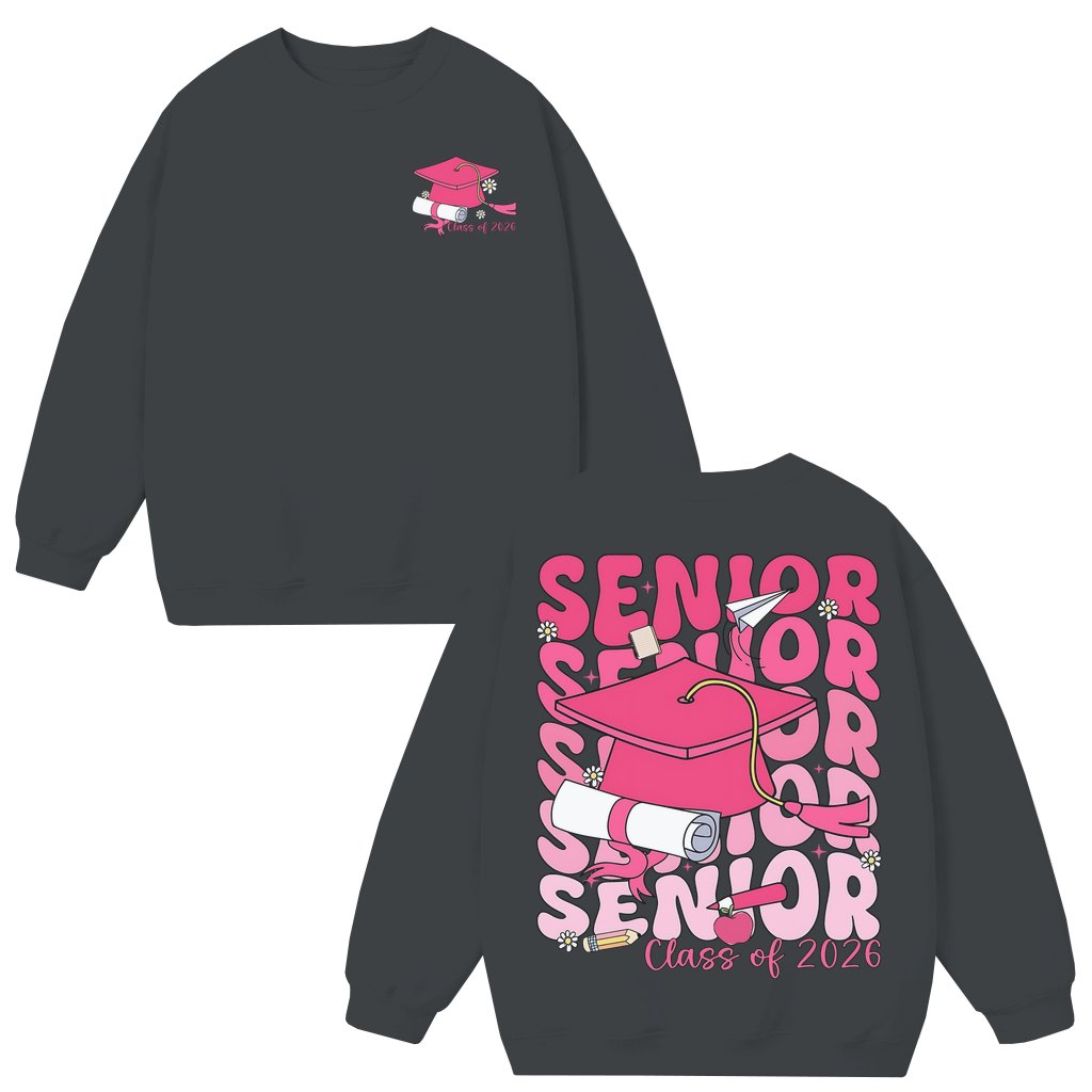 Class of 2026 Sweatshirt – Graduation Gift for Seniors Retro - front view