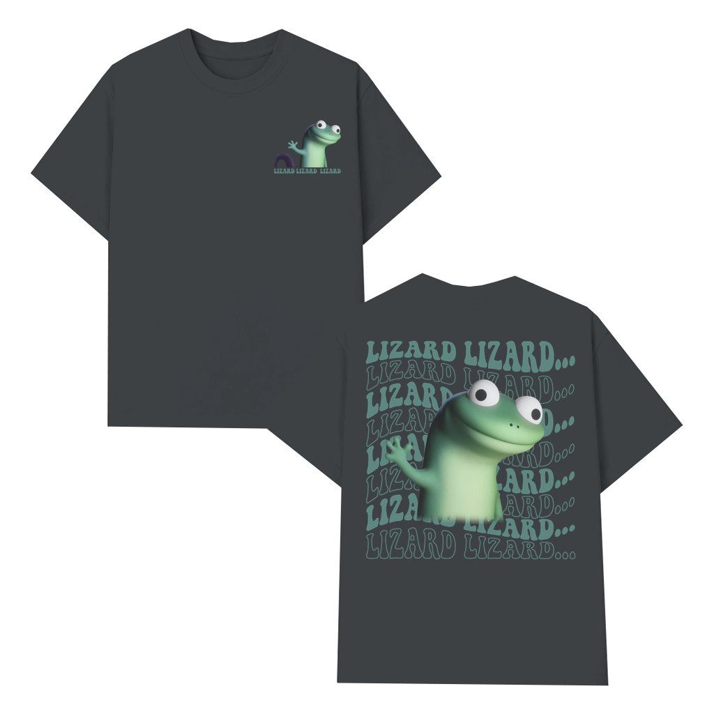Funny Lizard Meme T-shirt – Birthday Gift for Him Her - front view
