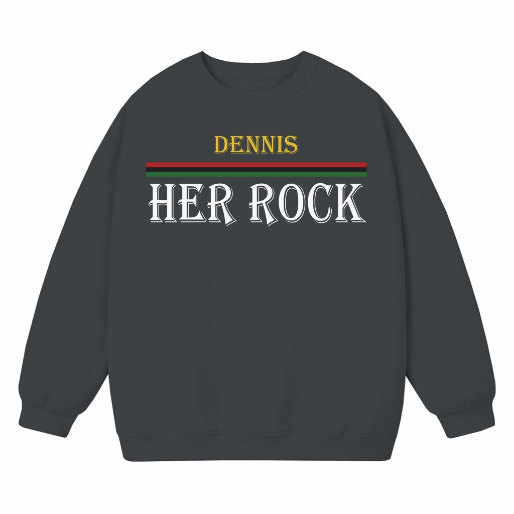 Her Rock His Peace Sweatshirt – Matching Gift for Couples Trendy - front view