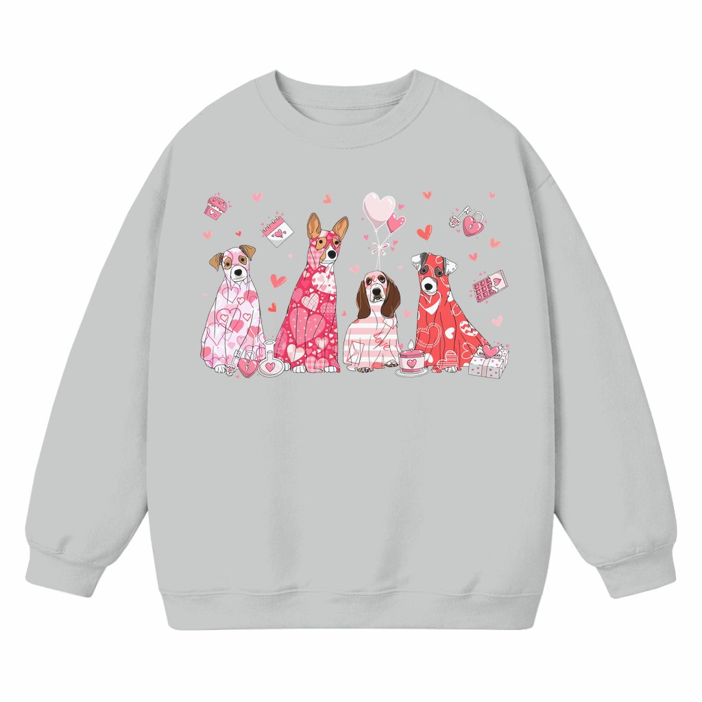 My Dog Is My Valentine Sweatshirt – Valentine's Day Gift for Dog Mom Pet Lover Cute - front view