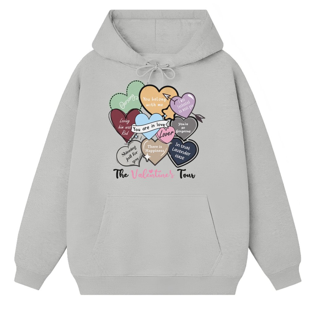 Valentine Tour Hoodie – Valentine's Day Gift for Lovers Love Song - front view