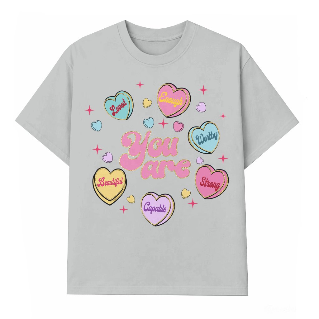 Cute Retro Heart T-shirt – Valentine's Day Gift for Teacher - front view