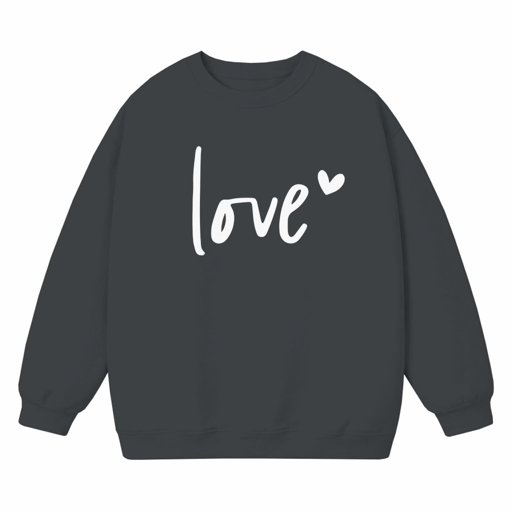 Cute Love Heart Sweatshirt – Valentines Day Gift for Her or Couples - front view