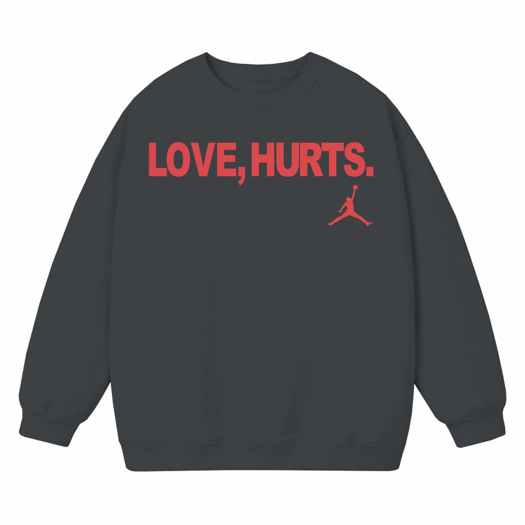 Love Hurts Sweatshirt – Valentine's Day Gift for Football Fan Cute - front view