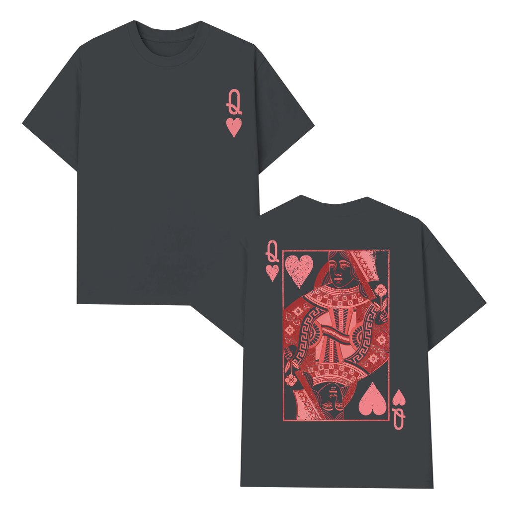 Funny Queen of Hearts T-shirt – Valentine's Day Gift for Teacher Cute - front view