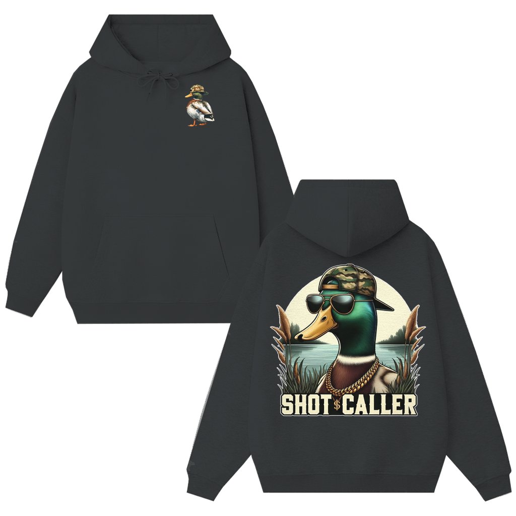 Funny Shot Caller Duck Gang Hoodie – Hunting Gift for Hunters - front view