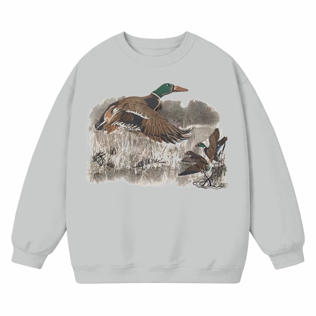 Mallard Duck Sweatshirt – Duck Hunting Gift for Hunter Retro Vintage - front view