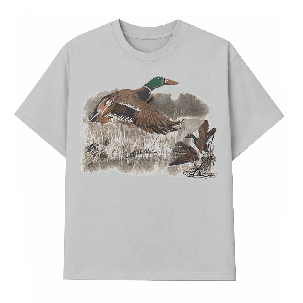 Vintage Mallard Duck T-shirt – Hunting Gift for Men and Women - front view