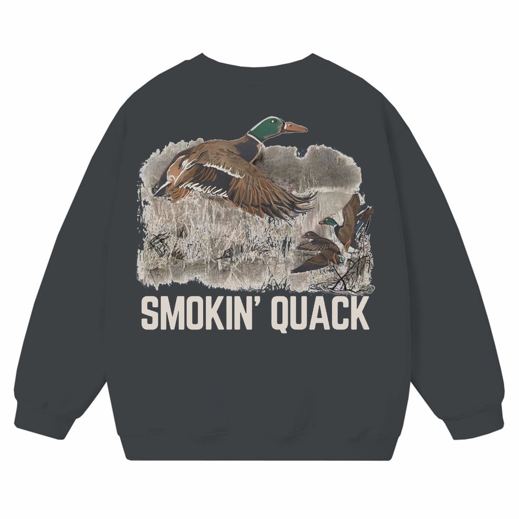 Duck Hunting Sweatshirt – Gift for Hunter Flying Mallard Graphic - front view