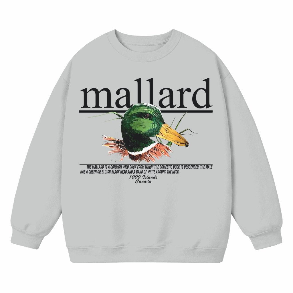Mallard Duck Sweatshirt – Fall Hunting Gift Vintage 90s - front view