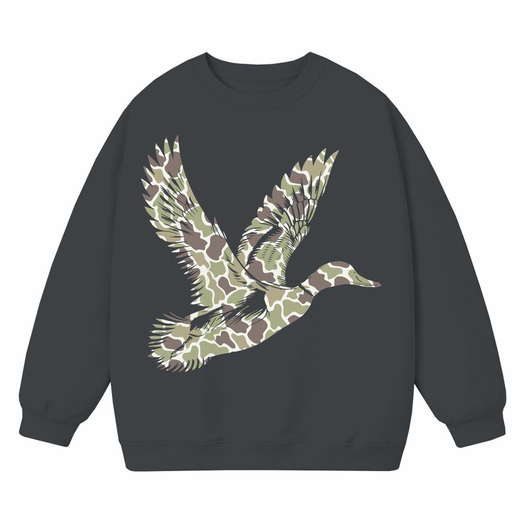 Classic Old School Camo Hunting Sweatshirt – Gift for Duck Hunter - front view