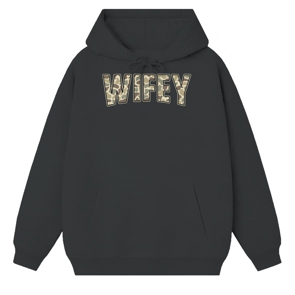 Wifey Camo Hoodie – Valentine's Day Gift for Hunter Wife - front view