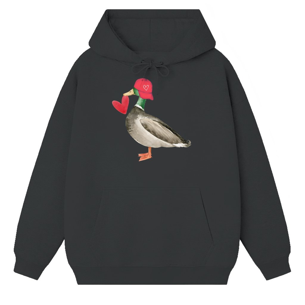 Cute Mallard Duck Hunting Hoodie – Valentine's Day Gift for Hunter - front view