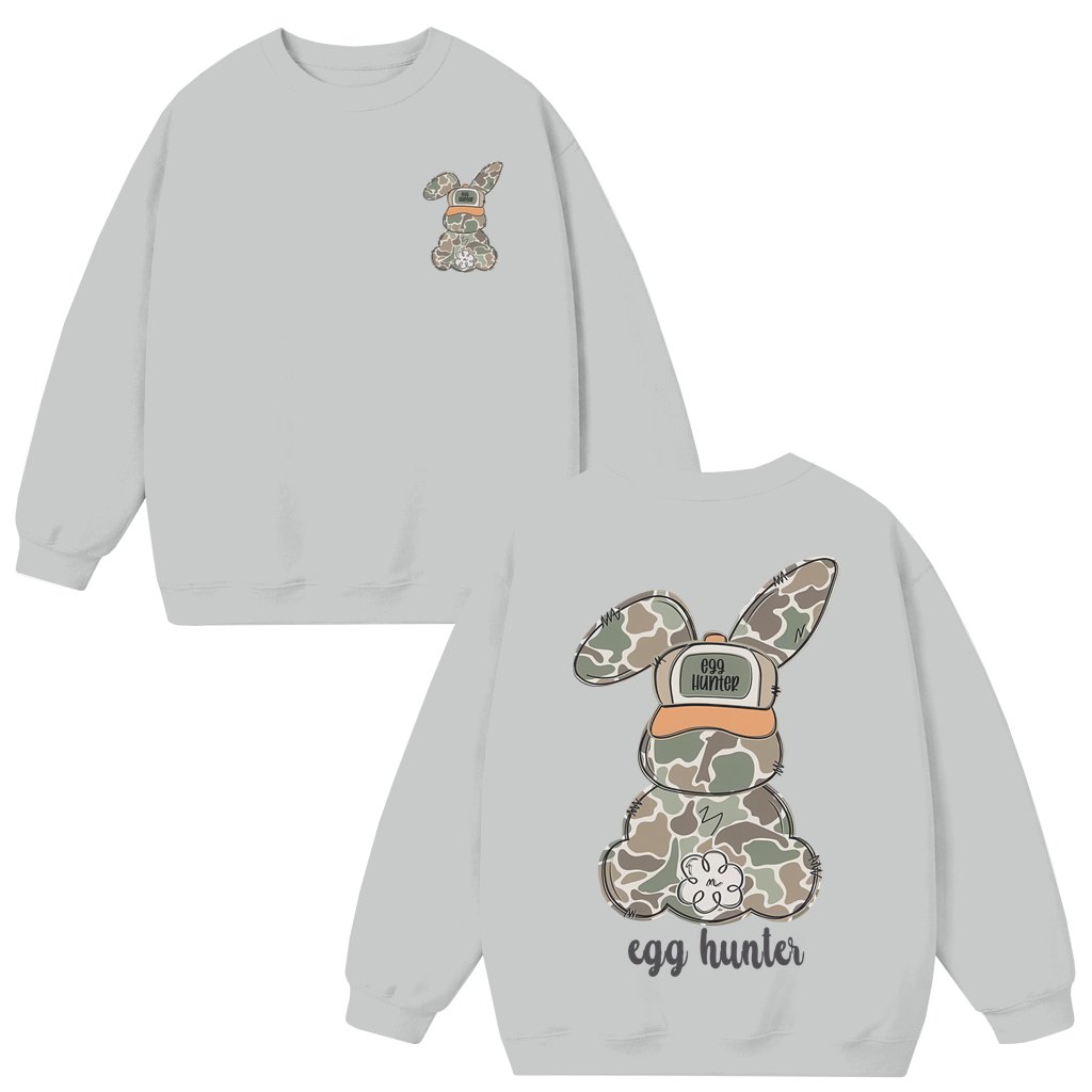 Funny Camo Egg Hunter Sweatshirt – Easter Gift for Egg Hunters - front view