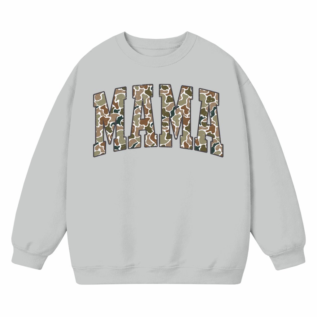 Camo Mama Duck Hunting Sweatshirt – Gift for Hunter Mom - front view